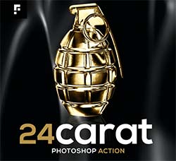 极品PS动作－金色映射(含高清视频教程)：24 Carat Photoshop Action